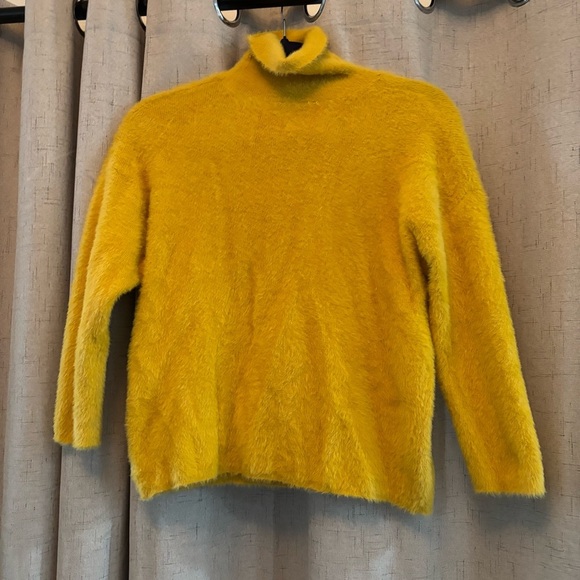 Zara Sweaters - Zara high neck yellow/gold sweater, Size 8. Fluffy look on material.